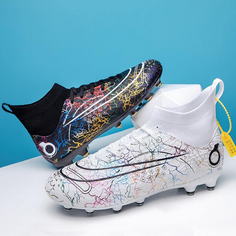 Foot nails grass shoes World Cup spot Messi training shoes men's high-top spikes children's broken adult men and women
