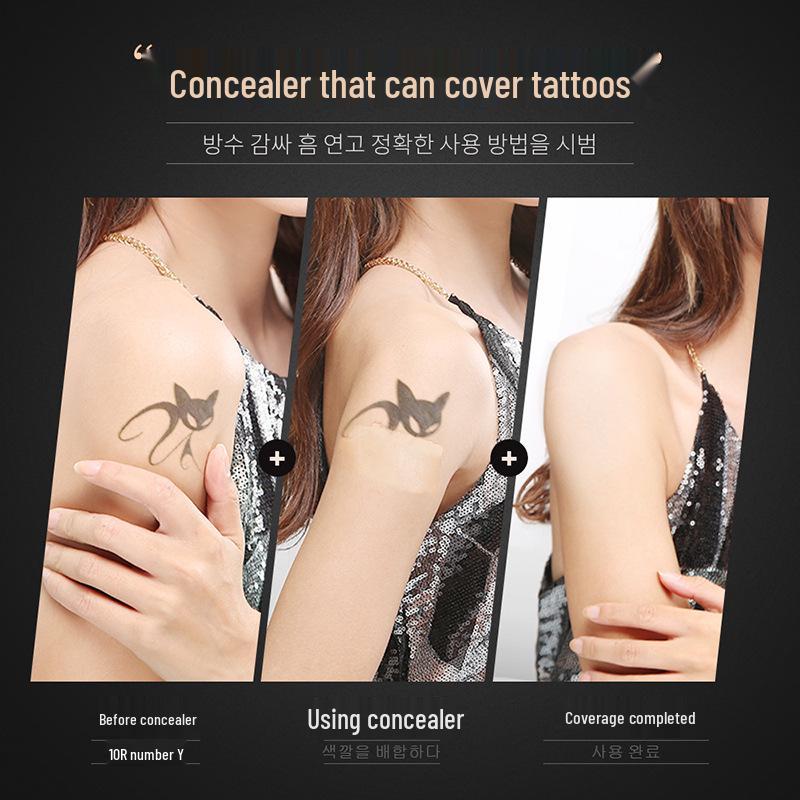 Tattoo Cover Concealer Set - Long-lasting, Waterproof, Non-transfer Foundation for Scars and Birthmarks.
