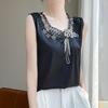 Summer Women's Vest New Ice Silk Mulberry Silk Sling 50% Silk 50% Polyester Fiber Blended Breathable Small Shirt
