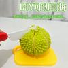 13pcs Peelable Large Realistic Durian Cutting Toy for Role-Playing, Fun Stress-Relief Gift Present, Parent-Child Interactive Game