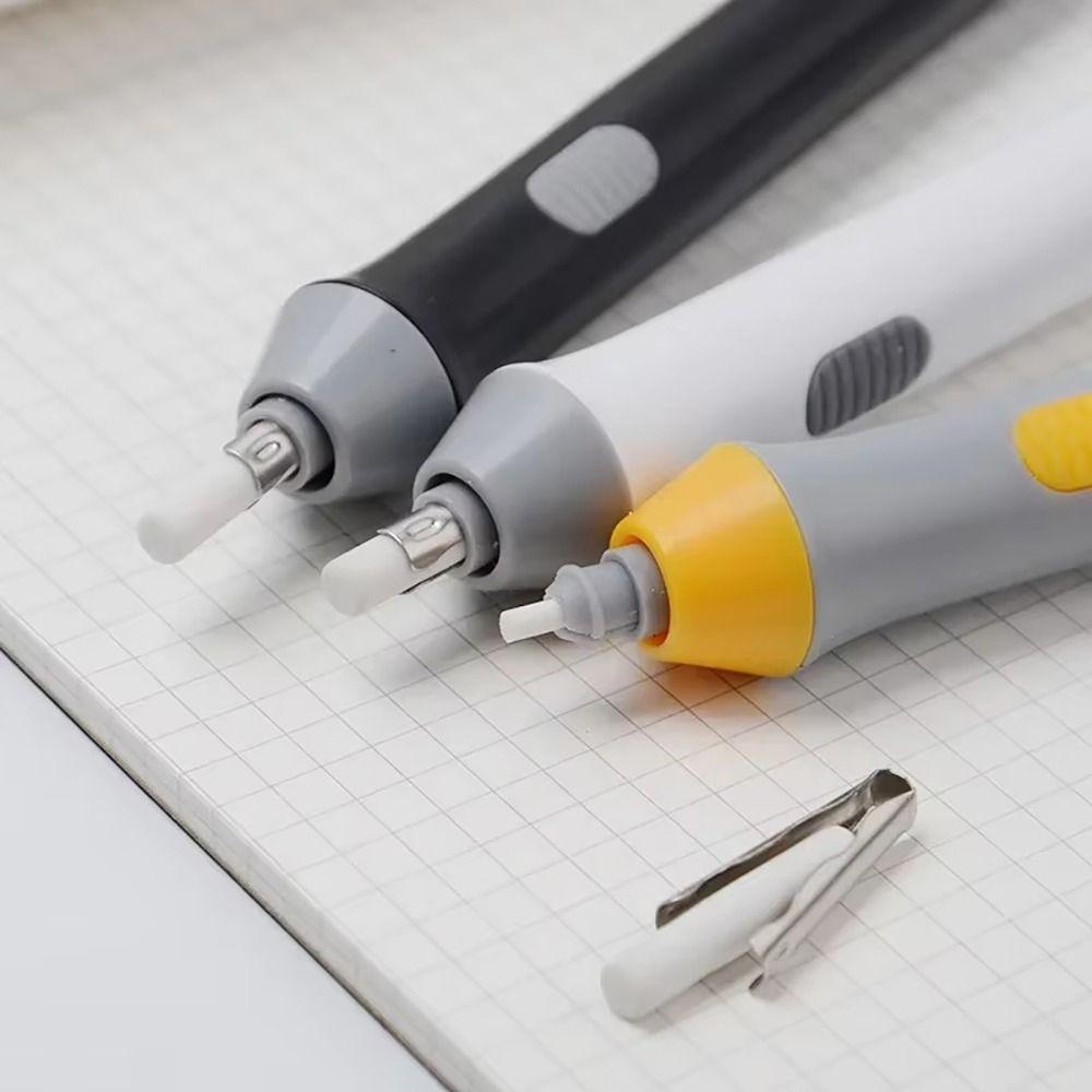 1Pcs Battery Powered Electric Rubber Eraser with Rubber Refills Adjustable Drawing Eraser Pencil Eraser