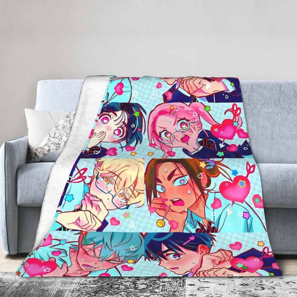 Alien Stage Anime Blanket Flannel Mizi Sua Till Ivan Hyuna Luka Lightweight Throw Blanket for Airplane Travel Bed Rug