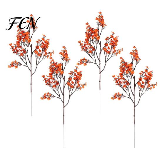 Safe Faux Floral Decor for Pets Realistic Artificial Flowers Autumn Home Decoration, Silk Decorative Entryway Branches Halloween Table Centerpiece And
