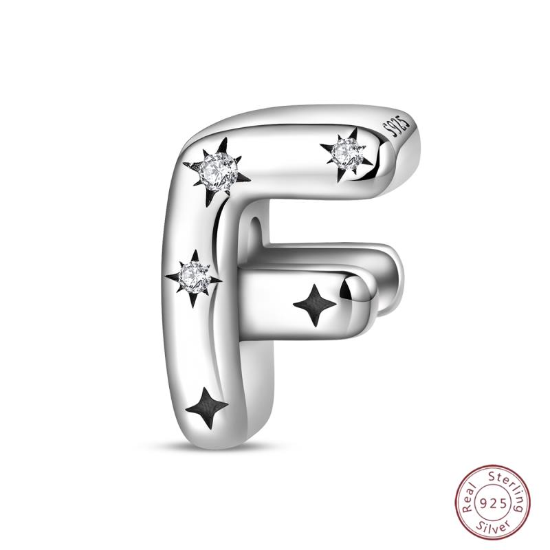 New Copper 26 Alphabet A-Z Charms Star Letter Beads Suitable For Diy Bracelet Women Jewelry Making