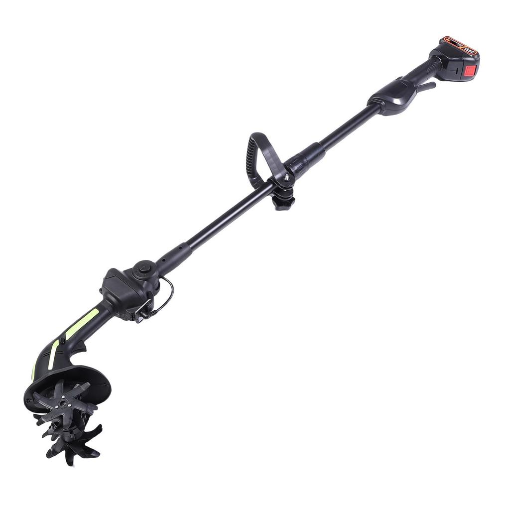 Cordless Tiller Cultivator Rechargeable Electric Garden Tiller Battery Powered Rototiller with 2 Batteries for Lawn