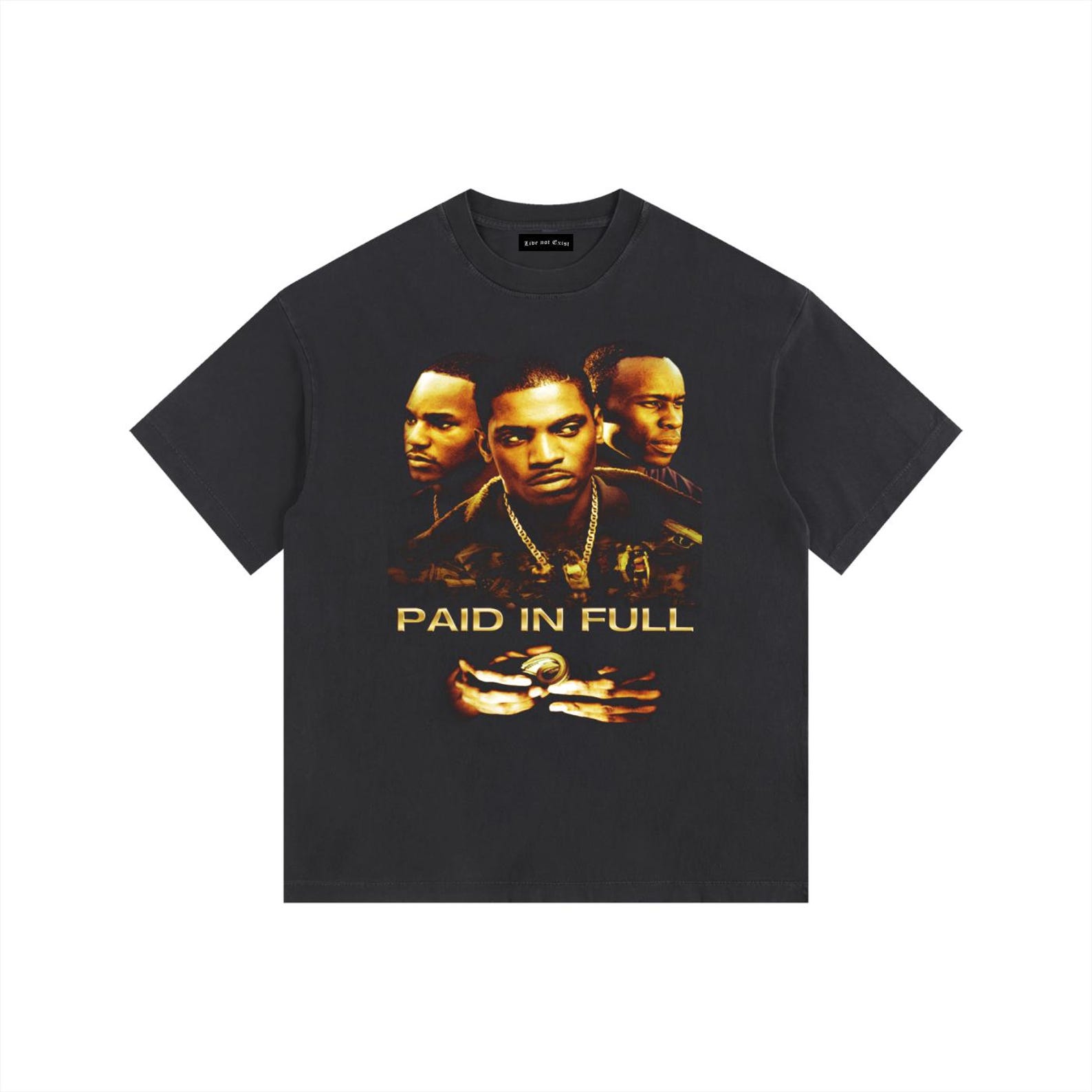 Vintage Washed Paid in Full T-Shirt – 90s Hip Hop Movie Graphic Tee XL