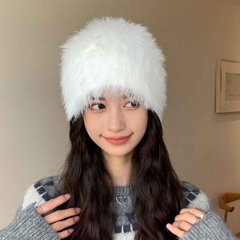 Autumn Winter Velvet Hat Women's Outdoor Coldproof Warm Ear Protection Cap Knitted Hat