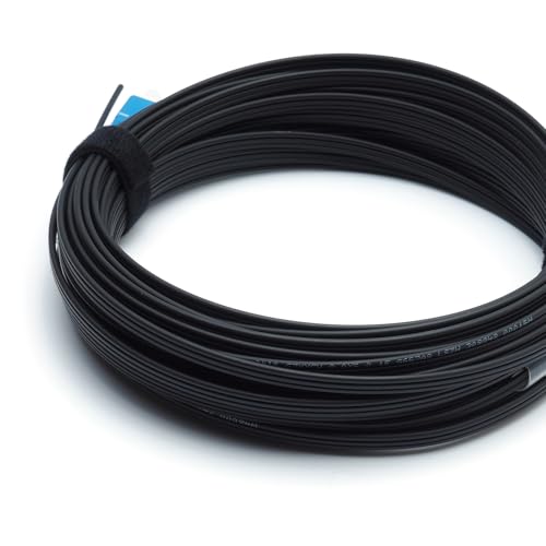 LEOLEOS 10m Outdoor Fiber Optic Cable, Low Friction and Wear Resistant, for Optical Modems, ONUs, Optical Line Termination Devices, and FTTH Networks,