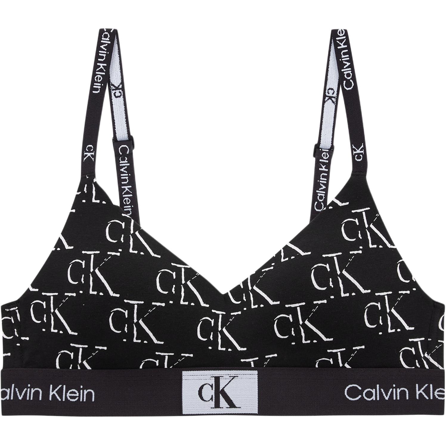 

Calvin Klein Comfortable Minimalist Letter Bra Women underwear Black QF7218AD-LOC