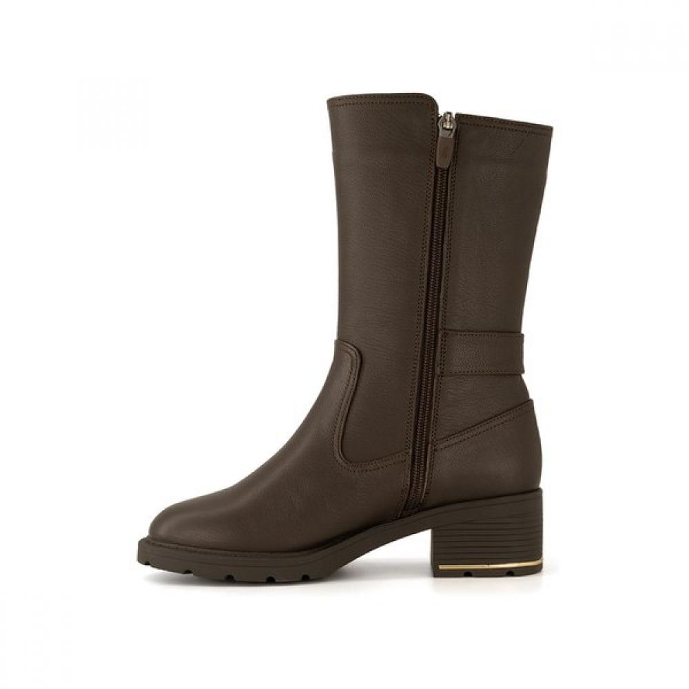 DakS Women S 5cm Buckle Comfort Half bootS Dlh302ga20 Brown 