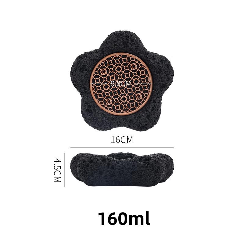 Black Cement Tableware Dinner Plate stone Sashimi sushi Disc Dry Ice Tray Plate Dessert Plates Dim Sum Dish Steak Plates Bowl