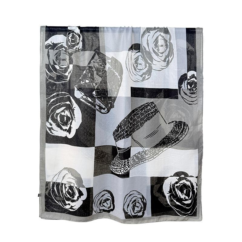 Creative New Personalized Retro Printing Long Scarf Spring and Summer Fashion Matching Temperament Scarf Cotton and Linen Shawl