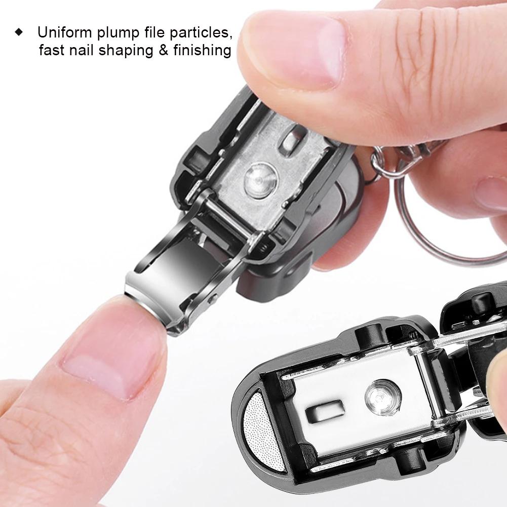 Portable Keychain Flip-Cover Design Travel Personal Care Tool Nail Scissors Stainless Steel Mini Folding Nail Clipper