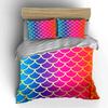 Gradient Mermaid Scales Bedding Bedding Duvet Cover Set Duvet Cover Pillowcases (1 * Duvet Cover 2 * Pillowcases, Without Duvet Insert)