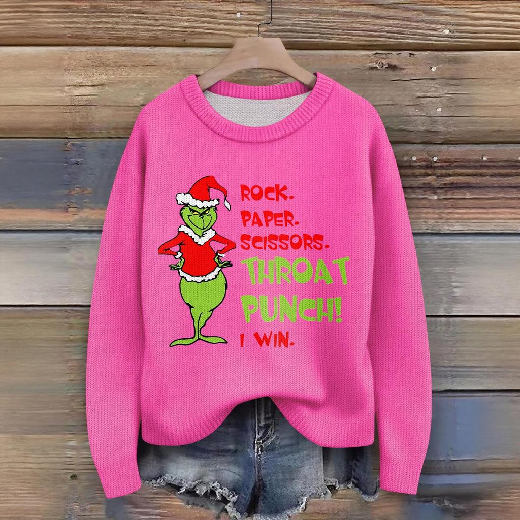 Women's Fashion Casual Long Sleeve Neck Sweater Pullover Top