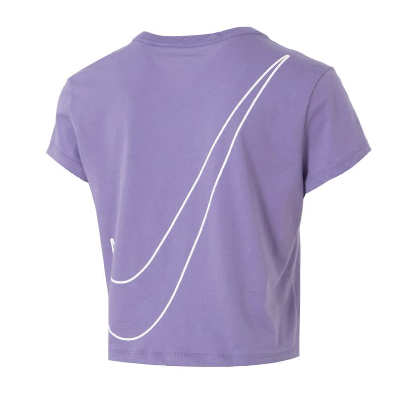 Nike Breathable Casual Short Sleeve T-Shirt Women Tops Purple HF9457-527