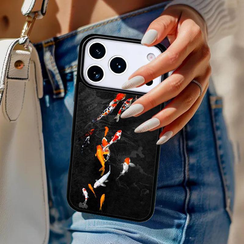 KOI CARP FISH soft Phone Case For iPhone 17 Air 14 15 13 12 Max Cover For Apple 14 15 16 16e 11 Pro Max Plus
