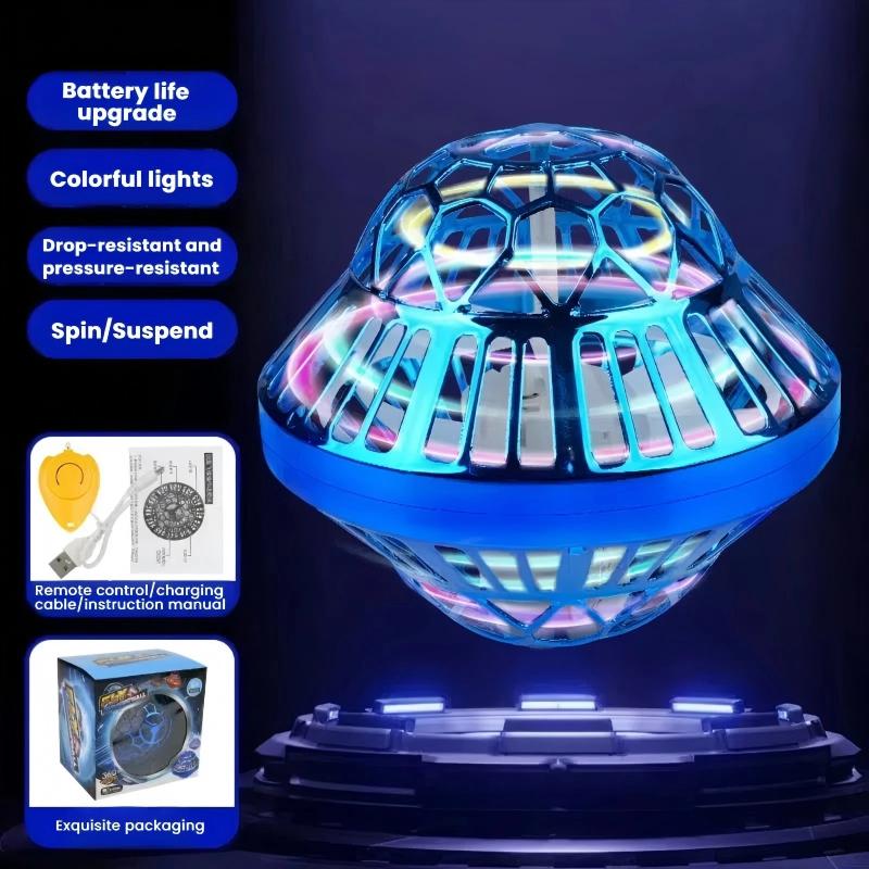 UFO Intelligent Sensing Flying Ball Hovering Saucer Floating Ball Black Technology Fingertip Gyroscope Children's Toys