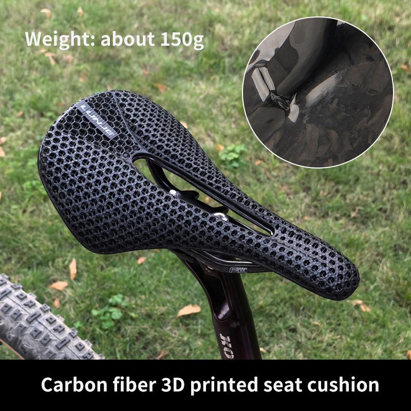 LUNJE Mtb Seat the 3d Printed Cushion Adopts a Honeycomb Hollow Design Carbon 3d Printed Bicycle Saddle Carbon Seat Carbon Fiber+3D Printing