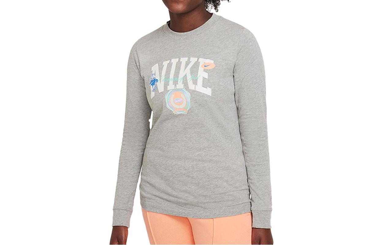 Nike Sports Life Collection T Shirt Gray Kids DR9629-063 M
