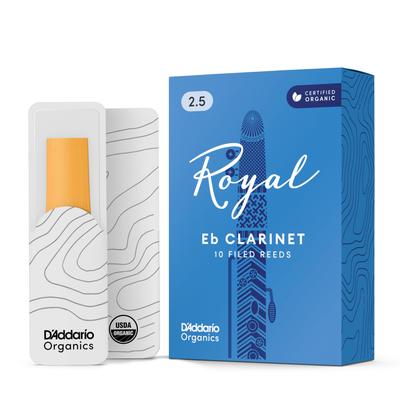 WoodWinds ROYAL RBB1025 Blätter für Es-Klarinette D'Addario D'Addario [Härtegrad 2.5] 10er-Pack