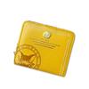 BebeDayan Core Stamp Round Zipper Compact Bifold Wallet for Women (Yellow)