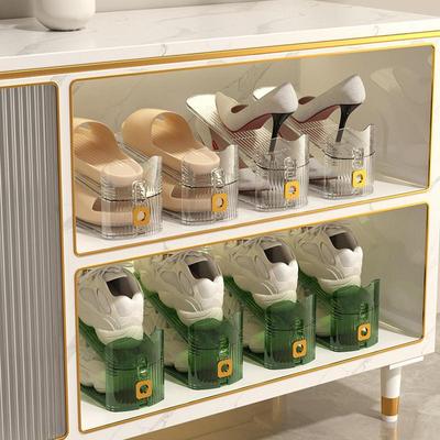 Schuhschlitz-Organizer 2x Doppellagige Schuhhalter Schuhregal Für Schrankorganisation Schuhschlitz-Organizer Doppeldecker-Schuh