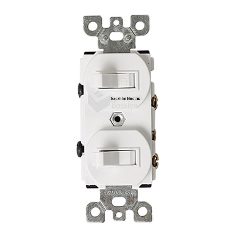 American-Style Double Gang US Standard Two-Way Toggle Wall Switch
