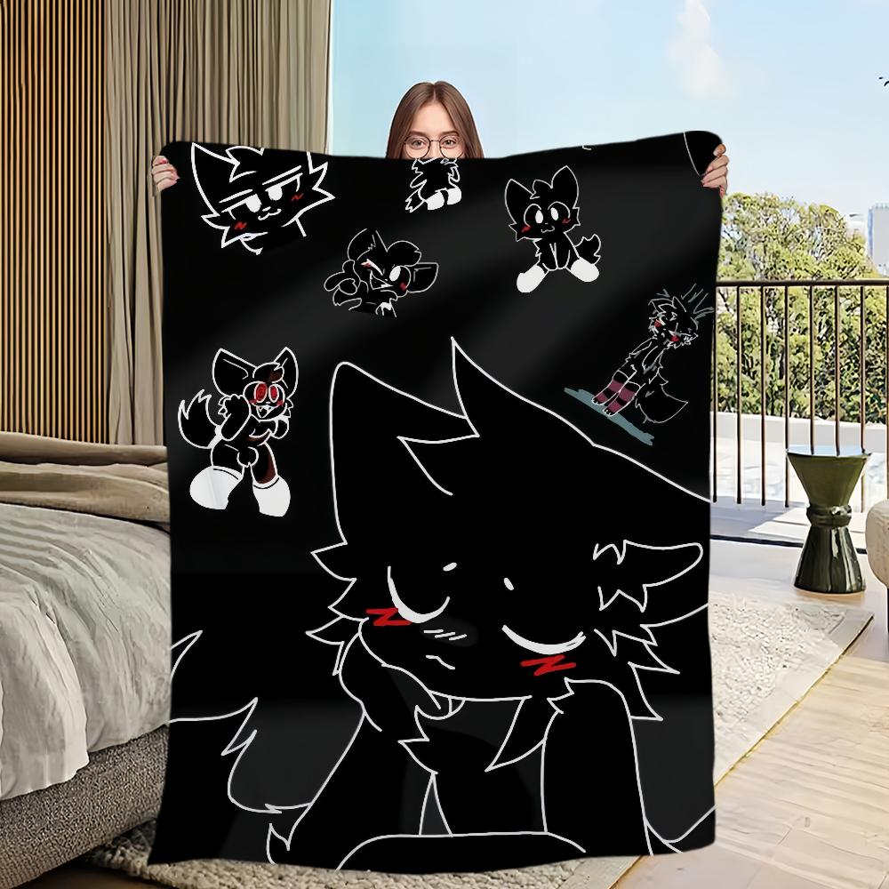 Cute Boykisser Silly Cat Blanket Soft Comfortable Nap Plush Suitable For Iiving Room Office Bedroom Birthday Home Kid Gift