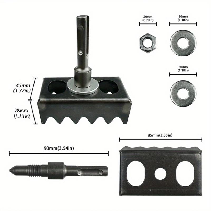 Square Hole Cutter for Electrical Box 86-type Square Socket Puncher for Water & Electricity Installation