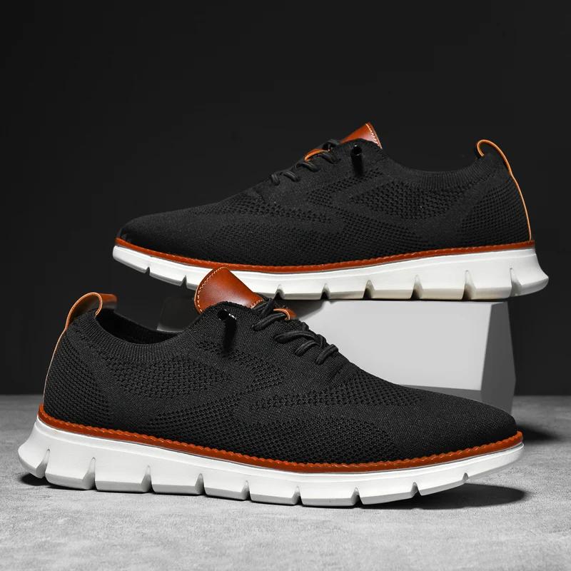Fashion New Men's Sneakers Light Breathable Casual Flat Shoes Outdoor Fashion Comfortable Dress Shoes Anti-Slip Sports Walking Shoes