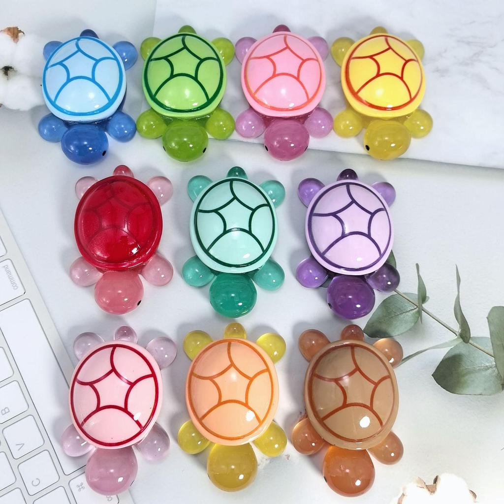 8.6cm Extra Großes Leuchtendes Schildkrötenpaar Harz-Accessoires