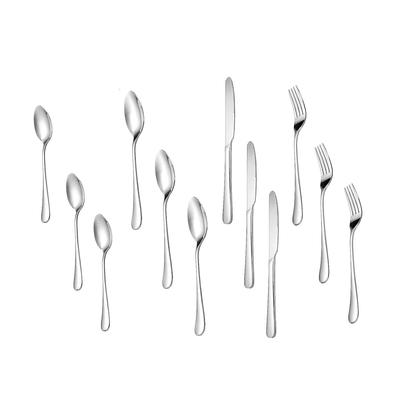 Silver Spoon Set Premium Stainless Steel Flatware Set Mirror Polished Cutlery Set Durable Home Kitchen Eating Tableware Set