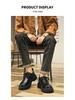Herren Herbst 2024 Wasserdichte Schwarze Leder Business Schuhe - Koreanischer Stil, Dicksohlige, Allround Koch Arbeitsschuhe