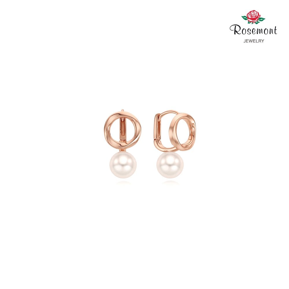 [Rosemont] Silver Pearl Earrings Rc0280