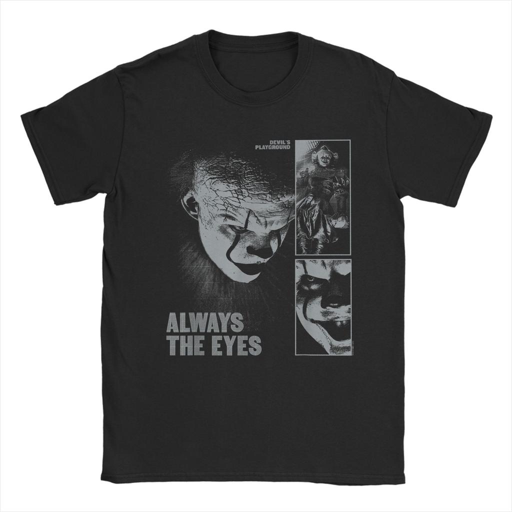 Pennywise The Dancing Clown Horror TV  T Shirt Beach Its Derrys Welcome Cotton T-Shirts For Men's Tee Shirt Short Sleeves Tops