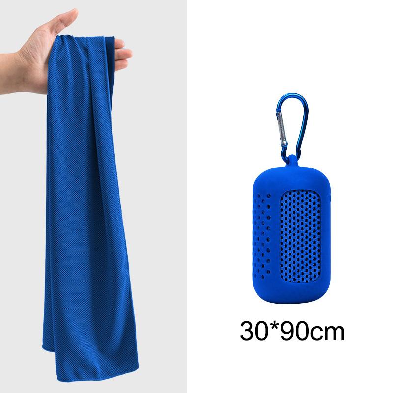 Cooling Towel Breathable Ice Feel Quick Dry Fabric with Silicone Case for Music Festival Outdoor Party Sports