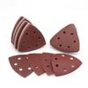 20pcs Sandpaper Triangular Sanding Discs Hook And Loop  Aluminum Oxide Pads 90mm 6 Hole Abrasive Tools For Wood Sanding Tools