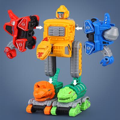 Jucării Transformabile 5 în 1 cu Dinozauri pentru Băieți Mașinuțe cu Dinozauri Figurine de Acțiune Transformă Robot Dinozaur Copii Educațional Abilități Motorii Fine Jucării Demontabile