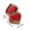 Wedding Heart Rings Holder Anti-collision Rings Bearer Box Simple Walnut Wood Rings Box  Propose