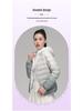 Youjia Women's Gradient Lightweight Down Jacket - 90% White Duck Down, Short Style, Hooded, Autumn/Winter Fashion.