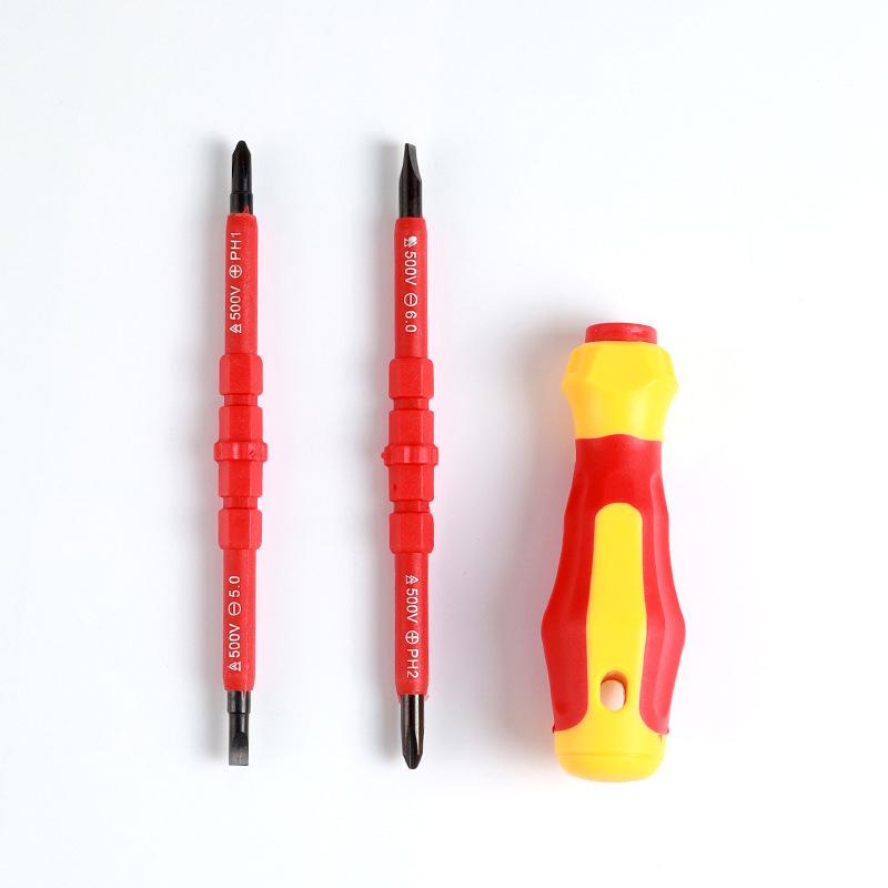 3/14 In 1 Isolierter Schraubendrehersatz Mehrzweckschraubendreher Elektriker Schlitz-Kreuzschlitz-Schraubendreher-Bit Werkzeugsatz Set Neu
