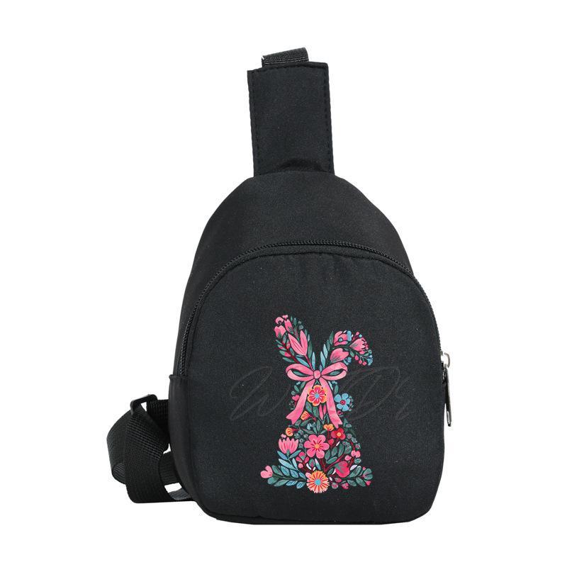 Easter Printed Shoulder Bag Men's and Women's Versatile Casual Children's Breast Bag Crossbody Bag