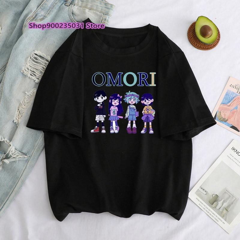 Tričko pro ženy Letní topy Omori Oblečení Ženy Potisk Estetické Streetwear Tričko Ulzzang Tričko Tumblr Omori Dámské