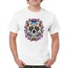 Floral Sugar Skull Day of the Dead T-Shirt Dia De Los Muertos Tee