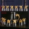 12Pcs Zodiac Liquor Wine Glass Set Small Household Wine Glasses Hip Flasks Imitation Drinkware Exquisite Gift Set