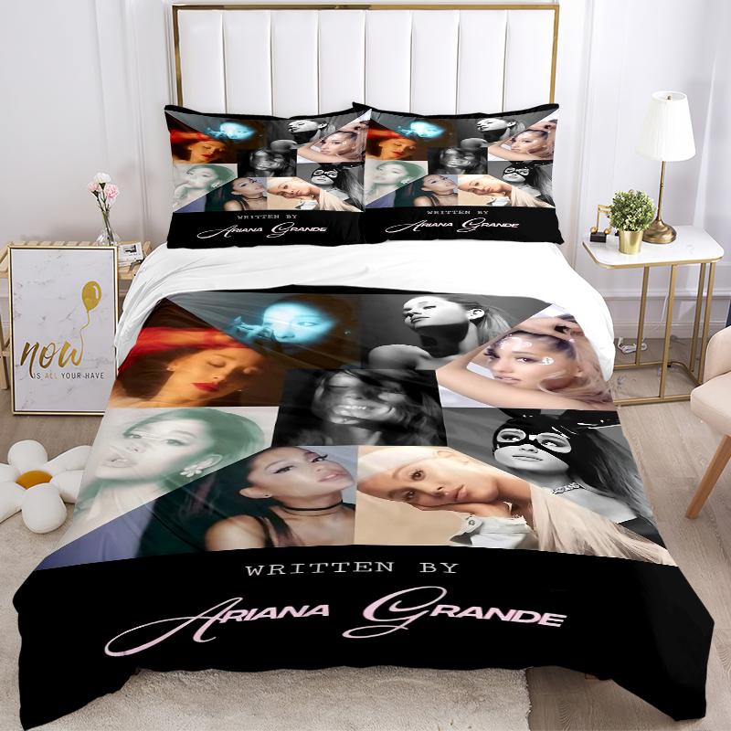 3Pcs Ariana Grande'S Artistry Bedding Sets For All Sizes New 3D Printed Bed Cover Comforter Duvet Cover Pillowcase Bedroom Decoration