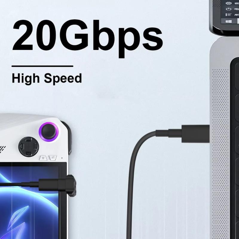 Fast Speed 20Gbps 8K60HZ PD140W Extension Adapter for ROG Handheld Gaming Devices