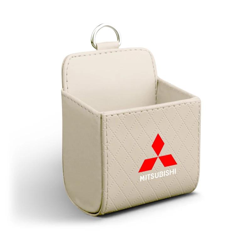 Car Interior Car Storage Bag Air Outlet Debris Bag Hanging Organizer Box Emblems For Mitsubishi ASX Lancer 10 Pajero Outlander