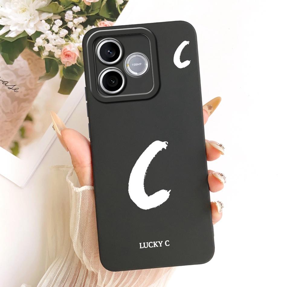 For Honor 600 Lite 5G Honor600 Lucky Initial Letter Phone Case For Honor 600 600Lite Soft Silicone Shockproof Cases Bumpers
